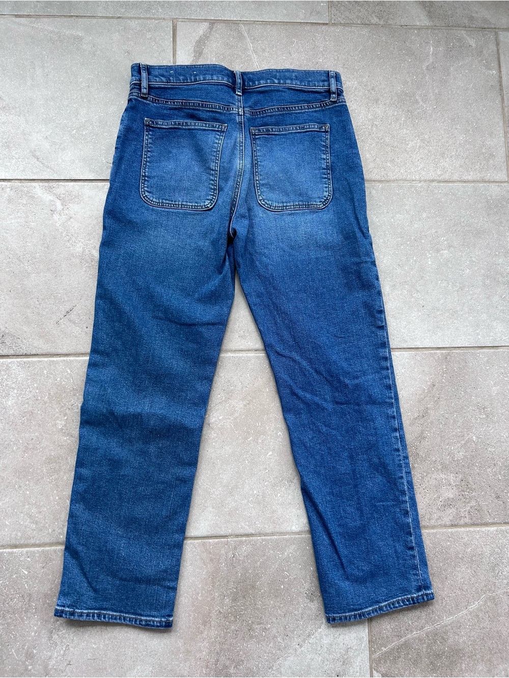 LOFT Straight Denim Jeans Blue Medium Wash Button Zip 5-Pocket Women Size 4 - Picture 4 of 7